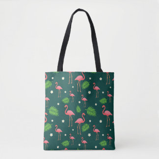 Tropiskt Flamingo Mönster Tygkasse