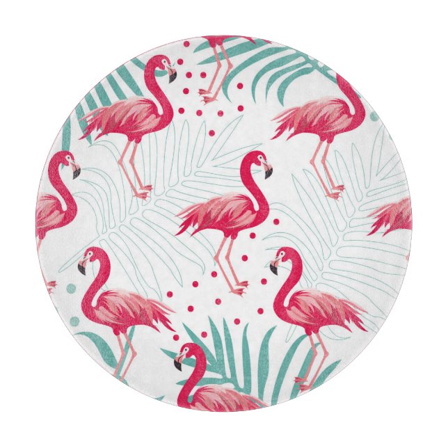 Tropiskt flamingo och löv, sommaren mönster. (Framsidan)
