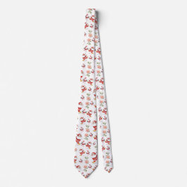 Tropiskt Flamingo Santa Mönster, jultomten Slips