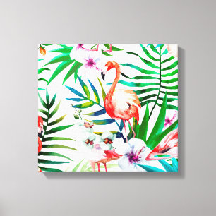 Tropiskt flamingokonst canvastryck