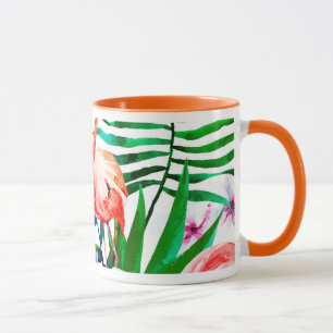 Tropiskt flamingokonst mugg