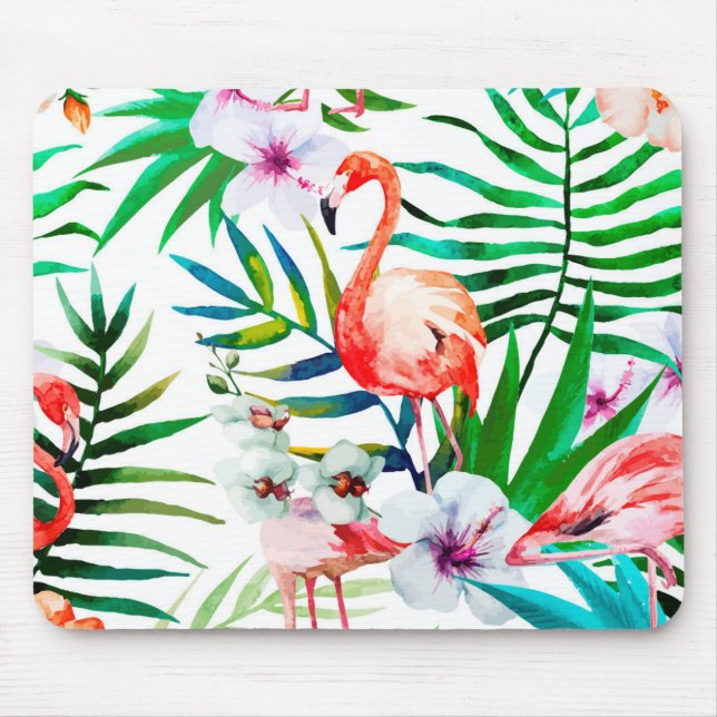 Tropiskt flamingokonst musmatta (Framsidan)