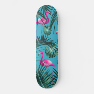 Tropiskt flamingomönster #4 mini skateboard bräda 18,5 cm