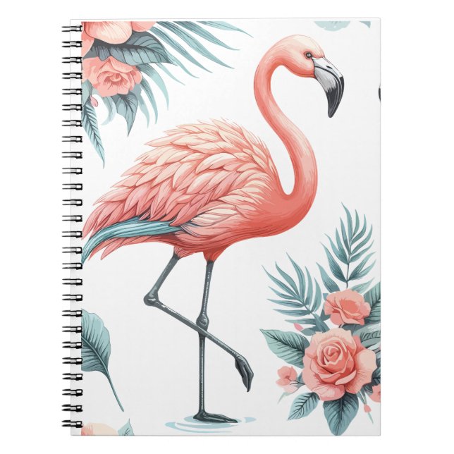 Tropiskt Flamingopar Anteckningsbok (Framsidan)