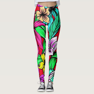 Tropiskt flödesblandat Thunder_Cove Leggings