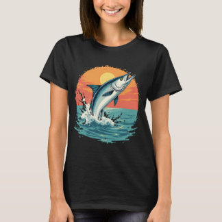 Tropiskt Florida Tarpon Solnedgång Äventyr Karibie T Shirt