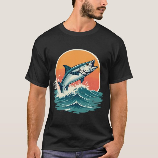 Tropiskt Florida Tarpon SolnedgångsÄventyr T Shirt (Framsida)