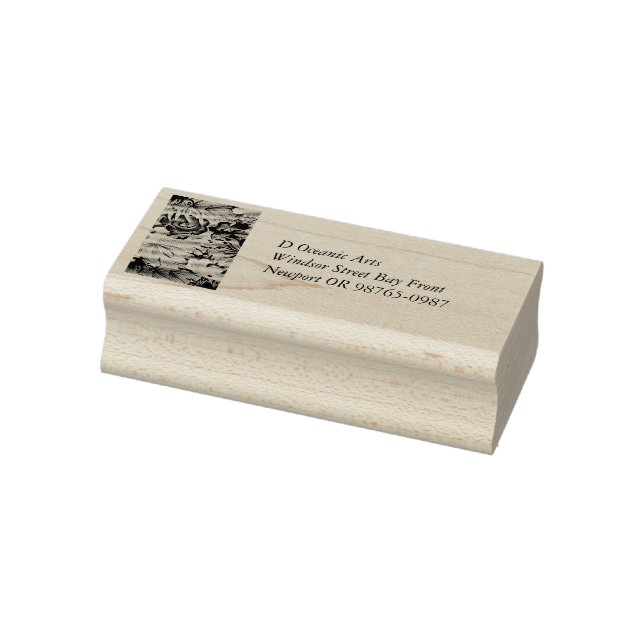 Tropiskt Flower Mönster i Soft Färg Stämpel (Stämpel)