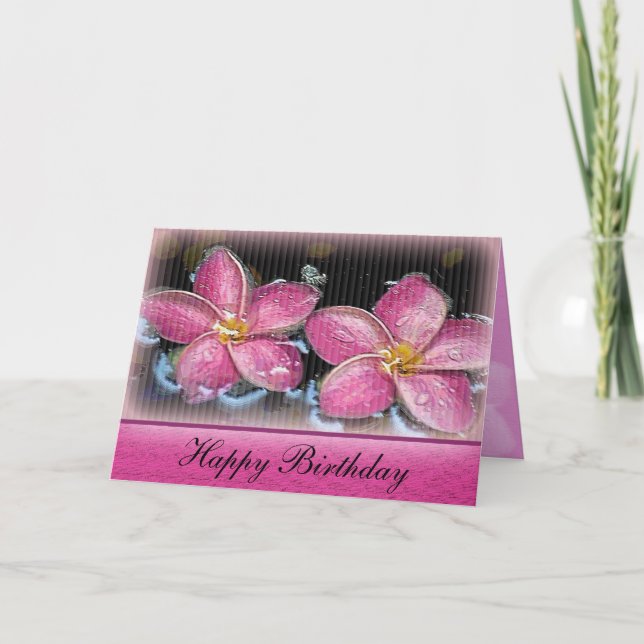 Tropiskt födelsedagskort kort (Framsida)