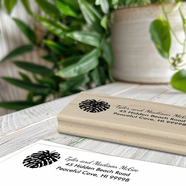 Tropiskt Foliage Beach Ljus Jul Helgdag Stämpel (Skapare uppladdad)