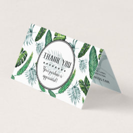 Tropiskt Foliage Handflatan Lövs & Greenery Tack Kort