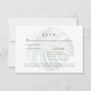 Tropiskt Foliage Stem Bröllop OSA Card Kort
