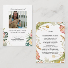 Tropiskt fotominnesmärke Jag är gratis bönekort 3 Visitkort