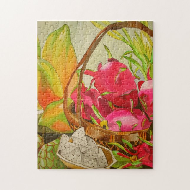 Tropiskt fruktig Fortfarande livets ursprungliga v Pussel (Vertikal)