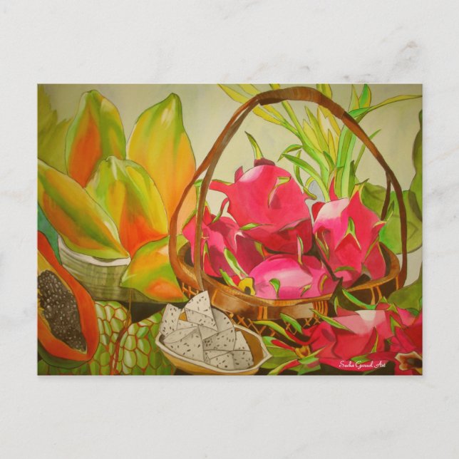 Tropiskt fruktig Fortfarande livets ursprungliga v Vykort (Framsida)