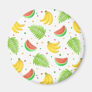 Tropiskt fruktkött, Polka, punkt Mönster Magnet