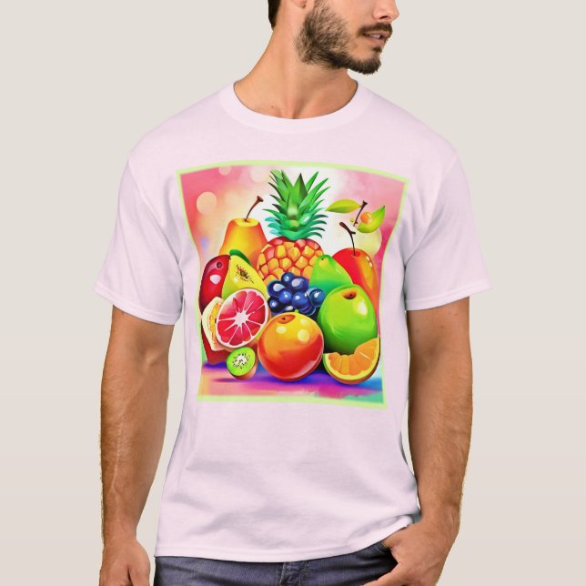 Tropiskt fruktsortiment t shirt (Framsida)