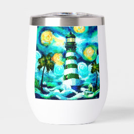 Tropiskt fyr & Handflatan Träd Grönt Blue Teal