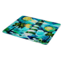 Tropiskt fyr & Handflatan Träd Impressionistiskt