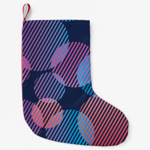 Tropiskt geometri: Violet & Rosa Nattdesign Liten Julstrumpa