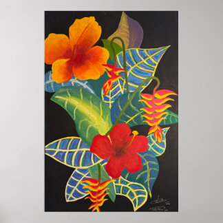 Tropiskt Ginger Flower Poster @3dudes1life