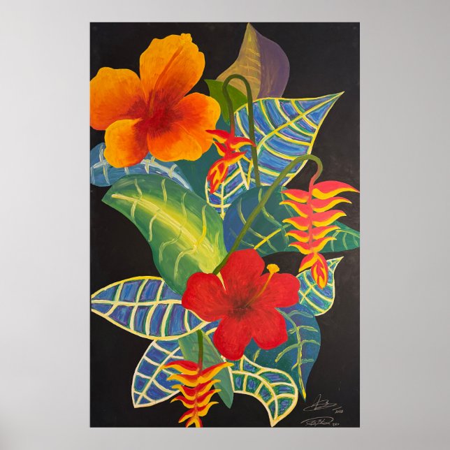 Tropiskt Ginger Flower Poster @3dudes1life (Framsidan)