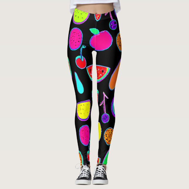 Tropiskt glödutfall leggings (Framsida)