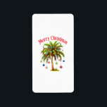 Tropiskt god jul Handflatan Träd Light Hawaiian Adressetikett<br><div class="desc">Den tropiska julen god jul Handflatan Träd Light Hawaiian</div>