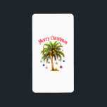 Tropiskt god jul Handflatan Träd Light Hawaiian Adressetikett<br><div class="desc">Den tropiska julen god jul Handflatan Träd Light Hawaiian</div>