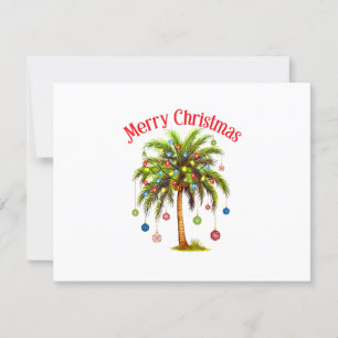 Tropiskt god jul Handflatan Träd Light Hawaiian OSA Kort