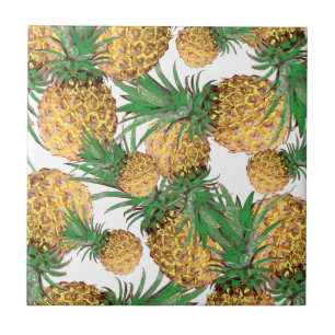 Tropiskt Goda Ananas Mönster Kakelplatta