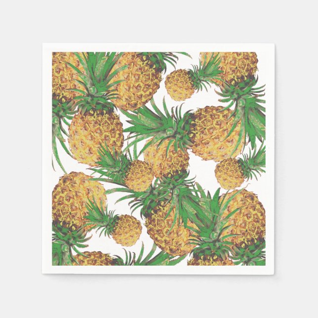 Tropiskt Goda Ananas Mönster Pappersservett (Framsidan)