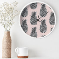 Tropiskt Grått och Rosa Pananas sömlösa Mönster
