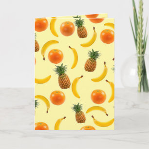 Tropiskt gratulationskort för frukt kort
