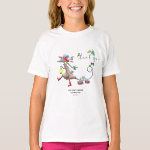 Tropiskt Greeny Forest Animal 1:a födelsedag T Shirt