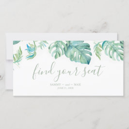 Tropiskt Grey Bröllop hittar ditt sätestecken