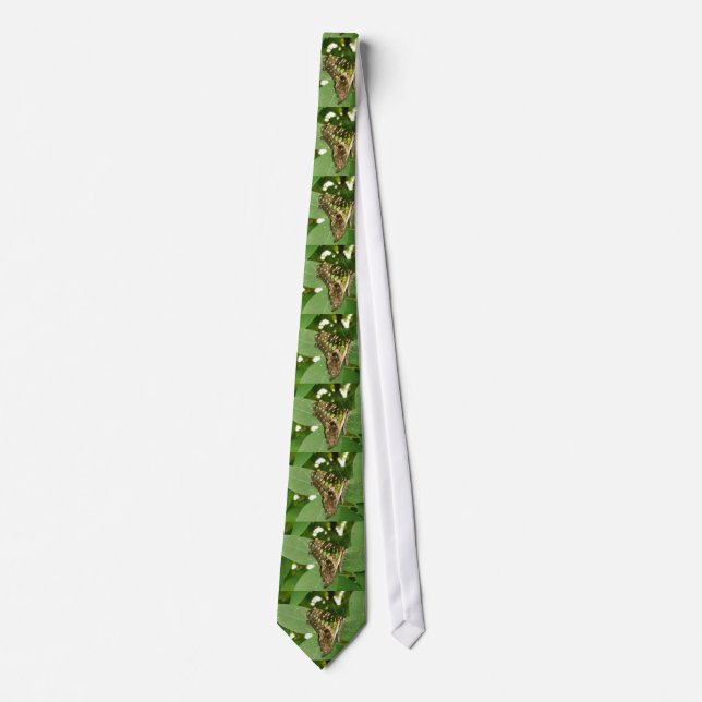 Tropiskt Grönt av fjäril Tie Slips (Framsida)