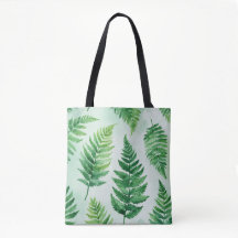 Tropiskt Grönt Fern Art Tote