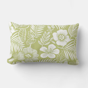 Tropiskt Grönt Lumbar Pillow Lumbarkudde