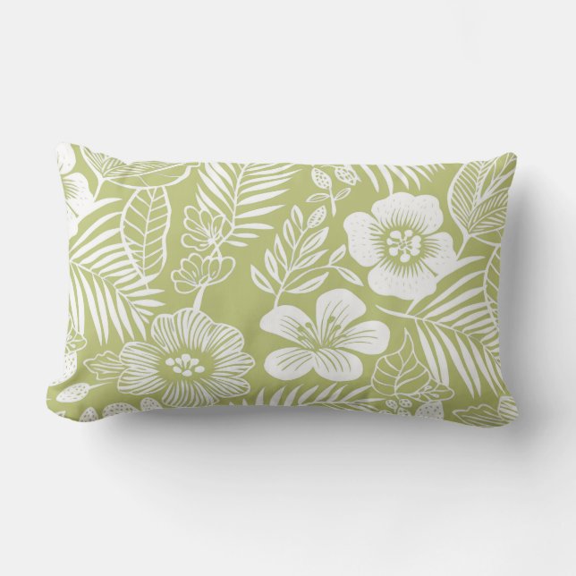 Tropiskt Grönt Lumbar Pillow Lumbarkudde (Framsida)