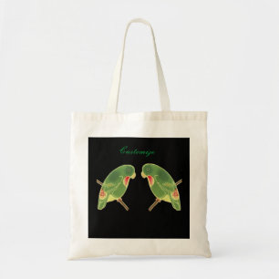 Tropiskt Grönt parakeet Thunder_Cove Tygkasse