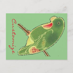 Tropiskt Grönt parakeet Thunder_Cove Vykort
