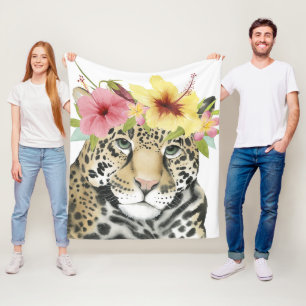 Tropiskt halo Söt Cheetah Fleecefilt
