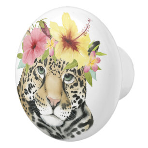 Tropiskt halo  Söt Cheetah Knopp