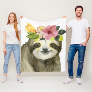 Tropiskt halo Söt slot Fleecefilt