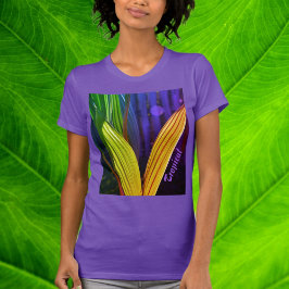 Tropiskt Handflatan Bright färglöst multipelfärgat T Shirt