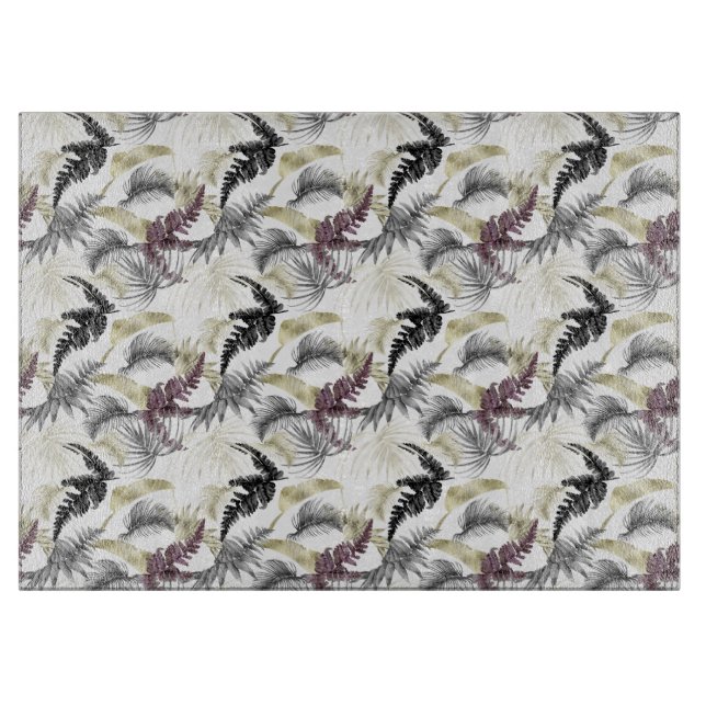 Tropiskt Handflatan, Fern i Vin och Black (Framsidan)