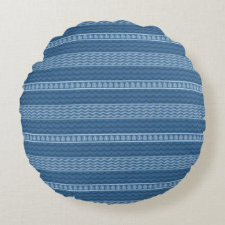 Tropiskt handflatan-stranden vid Pillow Ocean Beac Rund Kudde