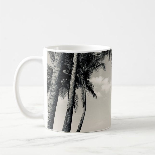 TROPISKT HANDFLATAN TRÄD PÅ BACKET KAFFEMUGG (Vänster)