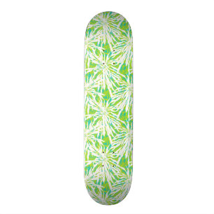 Tropiskt handflatanlövmönster old school skateboard bräda 21,6 cm